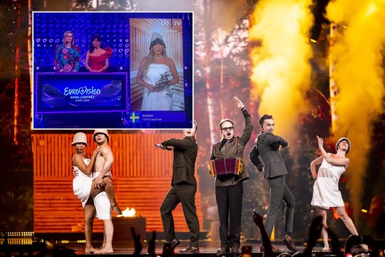 Tiesioginėje „Eurovizijos“ transliacijoje – pusnuogė švedė su vanta