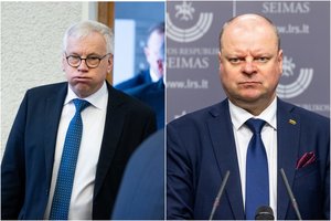 Po užstrigusio sprendimo dėl NT mokesčio S. Skvernelis pažėrė priekaištų R. Šadžiui dėl komunikacijos