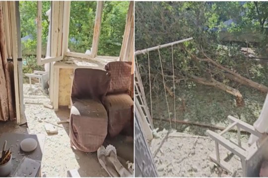 Rusija tęsia atakas: parodė, kas liko iš apšaudyto daugiabučio Chersono mieste