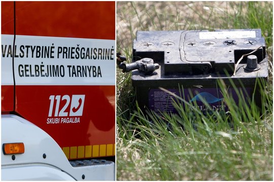 Sprogę akumuliatoriai Molėtų r. sukėlė gaisrą privačiame name