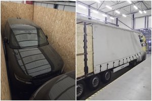 Muitinės kriminalistai sulaikė tris visureigius, mėgintus slapta išgabenti iš Lietuvos į Tadžikistaną