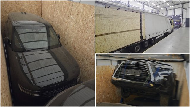 Muitininkai sulaikė neva šaldytuvus gabenusį tadžikistanietį: po priedanga slėpėsi automobilių kontrabanda