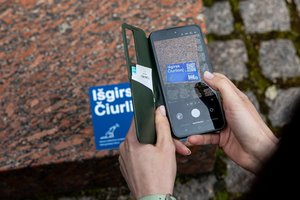 Vilniuje prakalbintas paminklas skirtas M. K. Čiurlioniui