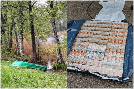 Pasieniečiai sulaikė ežeru atplukdytą beveik 400 tūkst. eurų vertės kontrabandą – tarp sulaikytųjų ir nesąžiningas pasienietis