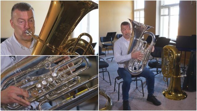 „Muzikos enciklopedijoje trumpai“ – tūbos, jauniausio varinio pučiamojo instrumento, istorija