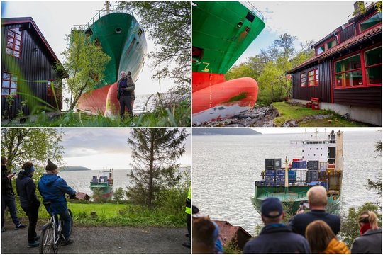 Į norvego kiemą įplaukė didžiulis krovininis laivas: įguloje buvo ir lietuvių