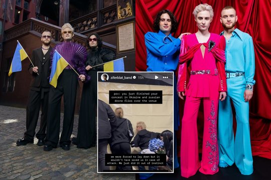 Ukrainos atstovų „Eurovizijoje“ koncertas virto košmaru: dėl rusų atakos teko skubiai slėptis