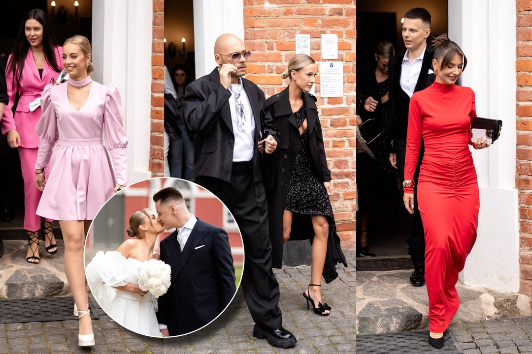 N. Liuberto ir jo mylimosios Ievos vestuvių akimirkos.<br> Lrytas koliažas.