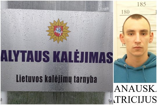 Vilniuje sulaikytas Alytaus kalėjimo bėglys