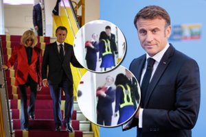 Po žmonos smūgio E. Macronui į veidą – emocijų audra: sureagavo ir Prancūzijos Vyriausybė