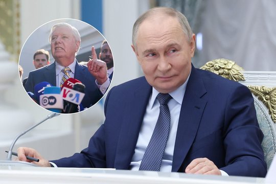 Griežtas sankcijas Rusijai paruošęs JAV senatorius kreipėsi į Rusijos žmones: „V. Putinas veda jus į prarają“