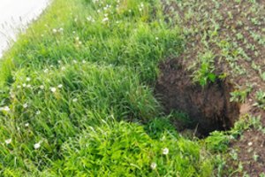 Dėl šalia kelio gilėjančios karstinės įgriuvos pradėtas riboti greitis