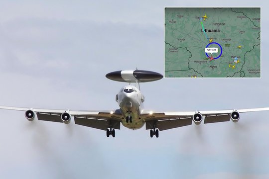 Lietuvos padangėje pasirodė išskirtinis NATO svečias – suka ratus virš Kauno