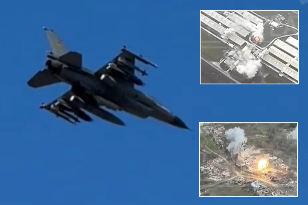 Užfiksavo Ukrainos „F-16“ veiksme: bombardavo taikinius Rusijoje