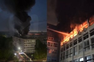 Gaisras Rusijoje: Sankt Peterburge užsiliepsnojo strateginė mikroelektronikos gamykla