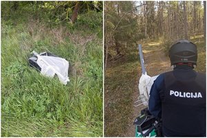 Kontrabandininkų balionas su cigaretėmis nusileido į ežerą greta Trakų