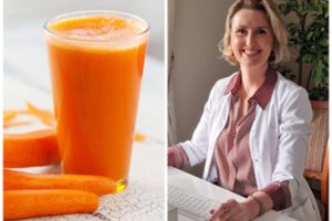 Dietistė V. Kurpienė perspėjo, koks pavojus sveikatai kyla geriant morkų sultis
