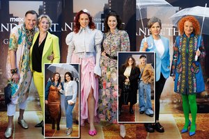 Vakarėlio po atviru dangum lietus nesugadino: atvyko būrys ryškiai pasipuošusių žinomų veidų