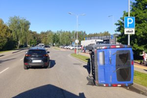 Masinė avarija Druskininkuose – susidūrė 5 automobiliai, nukentėjo moteris