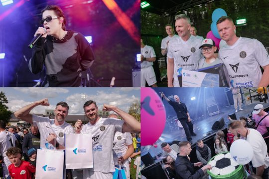 Futbolo stadione – sporto fiesta: į sceną lipo sporto žvaigždės ir ryškūs atlikėjai