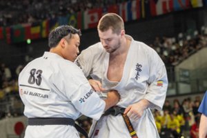 Dėl traumos tik bronzą pasaulio čempionate pasiėmęs P. Žimantas kitų kovotojų pastangas įvertino liaudišku žodeliu