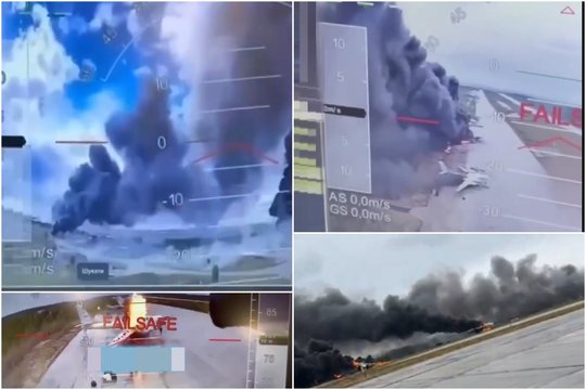 Aiškėja daugiau detalių apie ataką prieš rusų bombonešius: dronai buvo paleisti iš sunkvežimio 