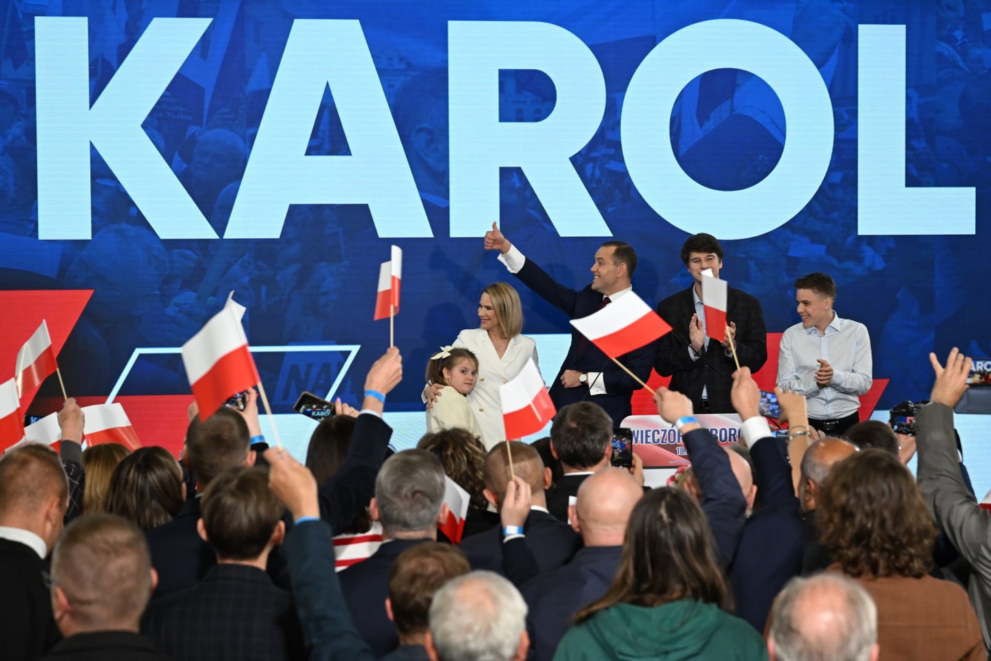 Kandidatas į Lenkijos prezidentus Karolis Nawrockis.<br>EPA-ELTA nuotr.