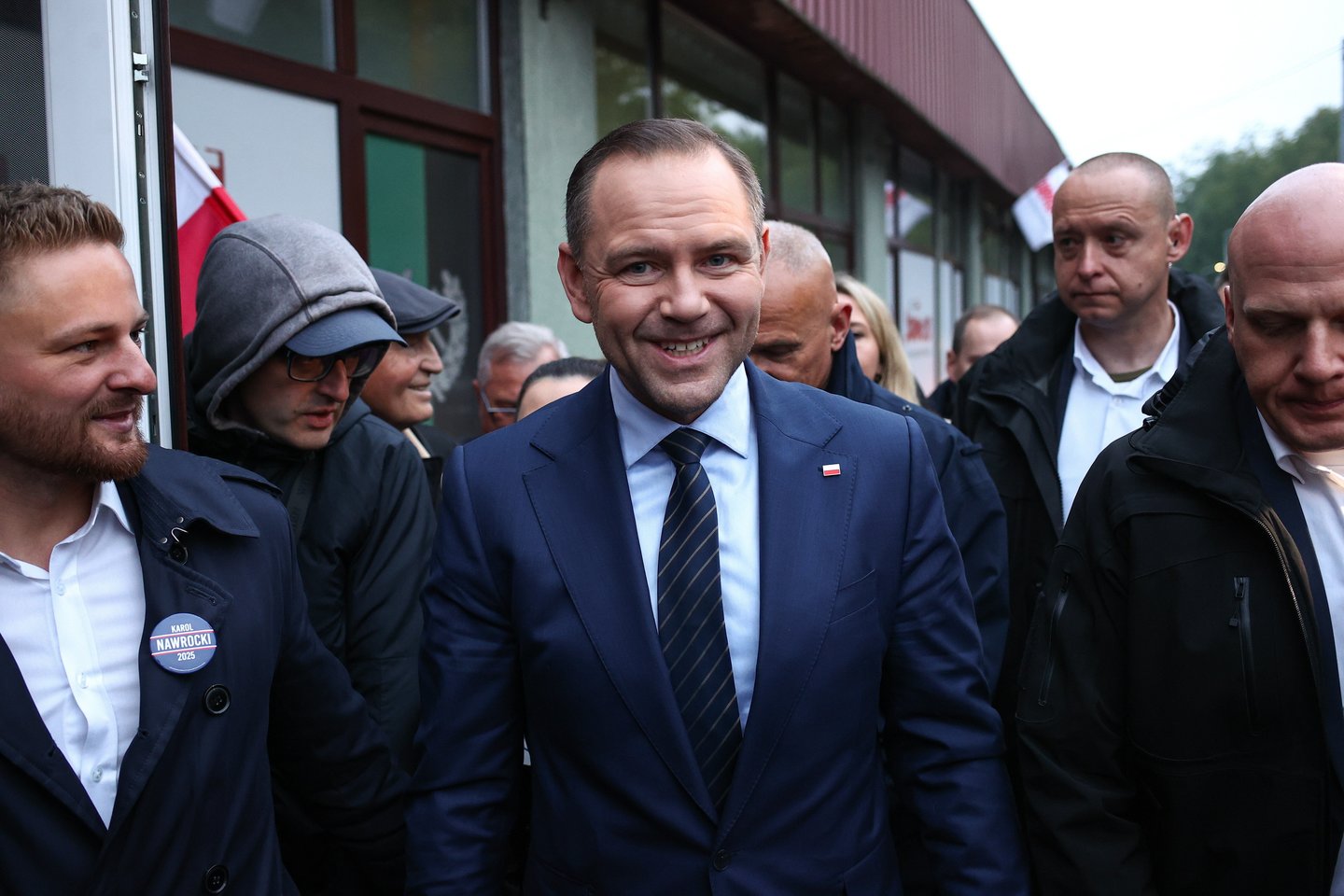 Kandidatas į Lenkijos prezidentus Karolis Nawrockis.<br>EPA-ELTA nuotr.