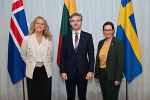Lietuvos, Švedijos ir Islandijos užsienio reikalų ministrai: parama Ukrainai ir sankcijų griežtinimas Rusijai – bendras interesas