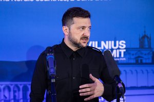 Į Vilnių atvykęs V. Zelenskis partneriams pasiuntė žinią