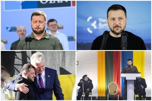 Per daugiau nei trejus metus karo – keturi V. Zelenskio vizitai į Lietuvą: kokias žinutes jis mums siuntė?
