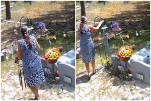 Makabriškas taupumas: savo sodą puošė nuo svetimų kapų parsineštomis dekoracijomis