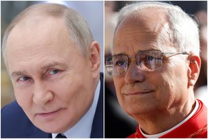 Paaiškėjo, apie ką telefonu kalbėjosi V. Putinas su popiežiumi Leonu XIV