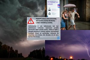 Skubus tarnybų įspėjimas: artėja labai smarki audra, kils škvalas