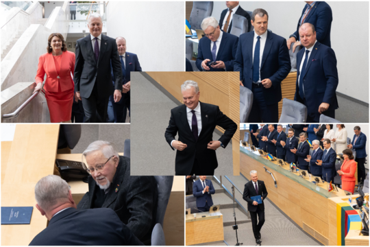 Seime – G. Nausėdos kreipimasis į parlamentarus ir visuomenę: užfiksuotos metinio pranešimo akimirkos