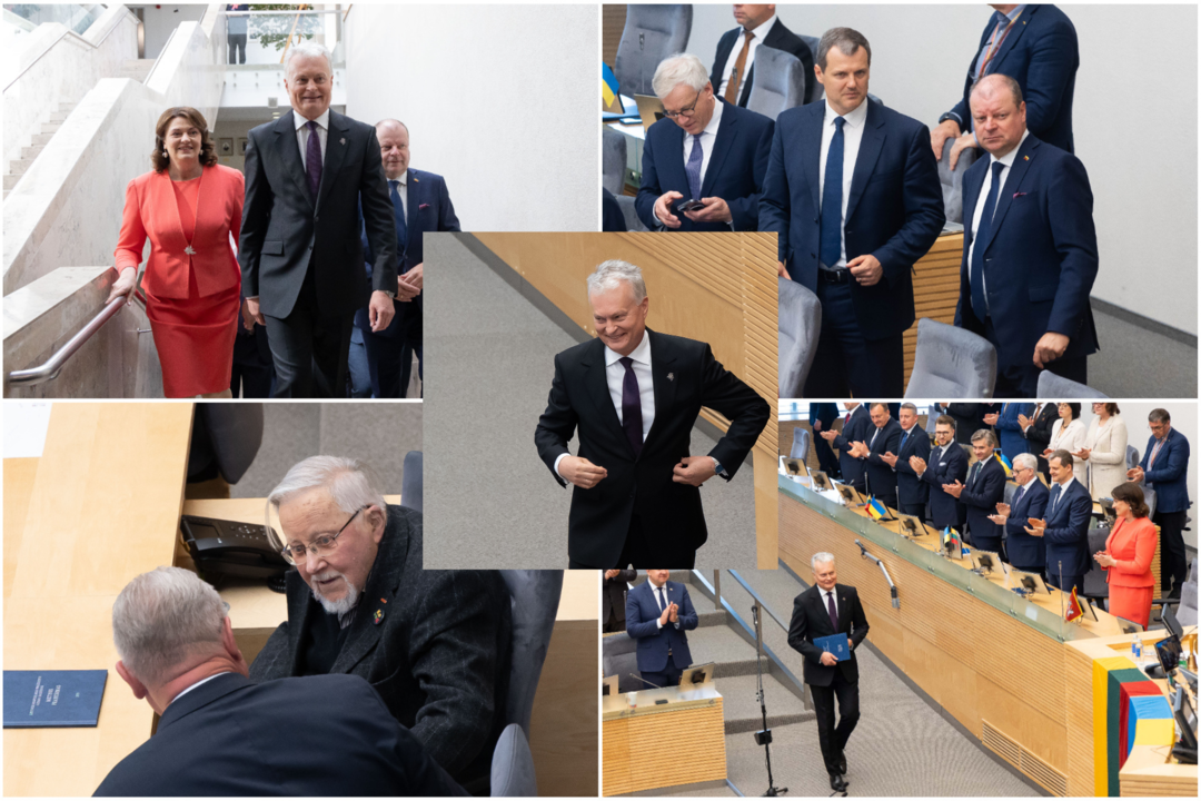 Seime – G. Nausėdos kreipimasis į parlamentarus ir visuomenę: užfiksuotos metinio pranešimo akimirkos