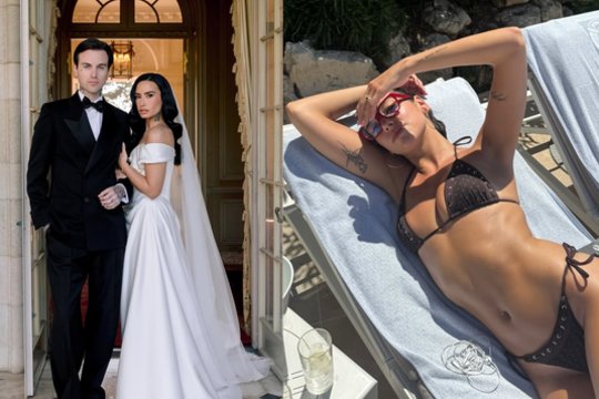 Žvaigždžių savaitėje – įspūdingos Demi Lovato vestuvės ir jaukios Dua Lipos atostogos
