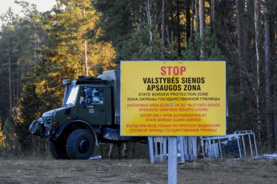 Ties Vilniaus rajonu galimai buvo pažeista siena iš Baltarusijos pusės