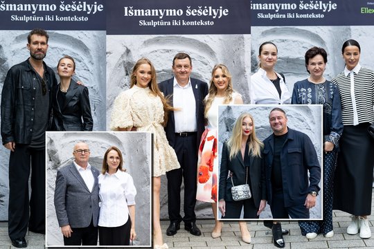 Į naujos „Tartle“ parodos atidarymą rinkosi garbūs svečiai: atvyko K. Toleikytė ir J. Garbaravičius