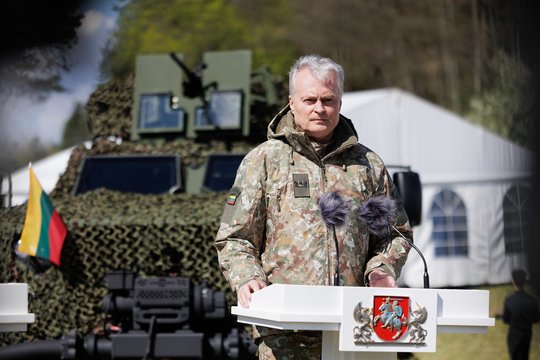The annual report analysed signs of wartime in Nausėda's rhetoric