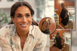 Iš karališkosios šeimos narių to neišvysite: socialinius tinklus sprogdina M. Markle šokis prieš gimdymą