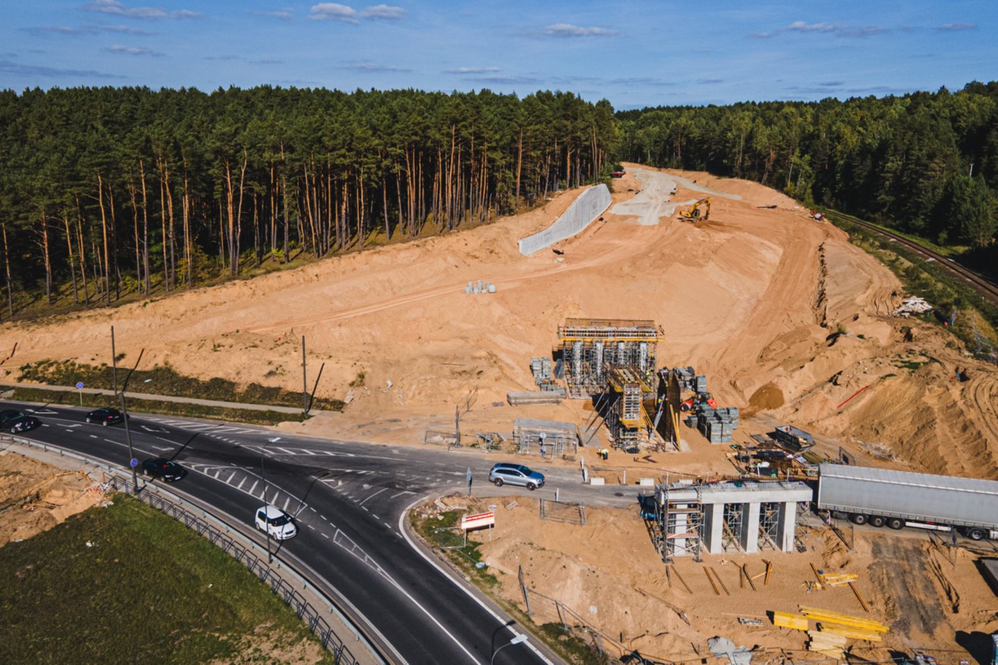 Naujai statomas Kauno pietrytinis aplinkkelis.<br>R. Tenio / „Kas vyksta Kaune“ nuotr.