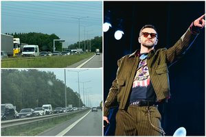 Skubėjusiems į J. Timberlake'o koncertą prireikė kantrybės: kelyje Vilnius-Kaunas susiformavo spūstys