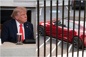 Naujais ratais ilgai nepasidžiaugė: su E. Musku susikivirčijęs D. Trumpas svarsto atsikratyti „Tesla“ automobilio