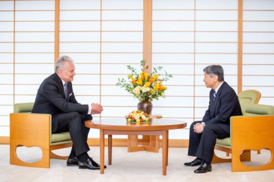 G. Nausėda Tokijuje susitiko su Japonijos imperatoriumi