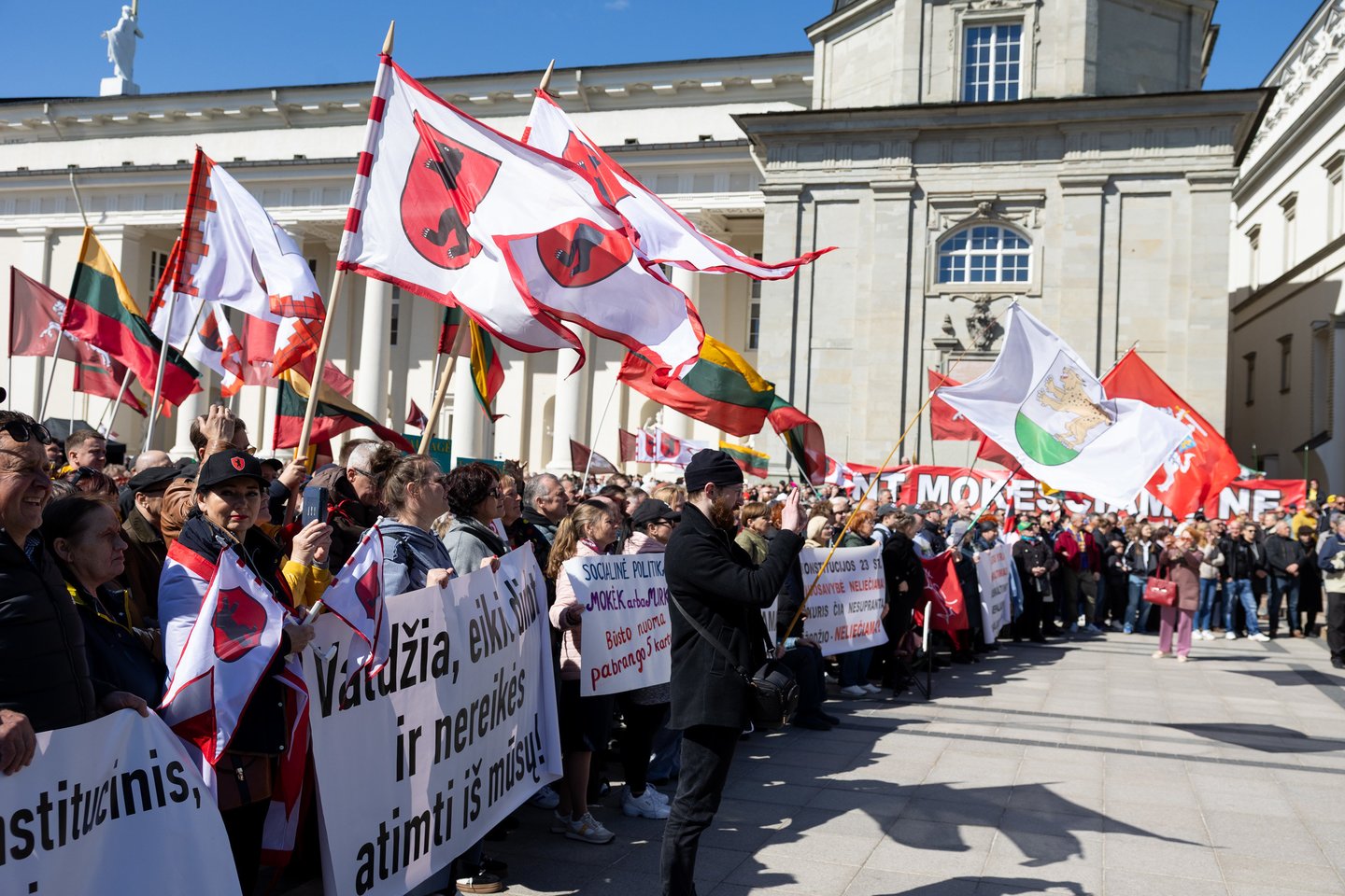 Protestas prieš NT mokestį.<br>T.Bauro nuotr.