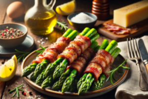 Smidrai su šonine – švelnūs šparagai ir sūri traški šoninė viename kąsnyje