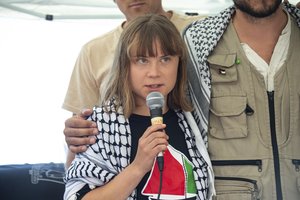 G. Thunberg su bendražygiais: nesiliausime, kol Palestina nebus laisva