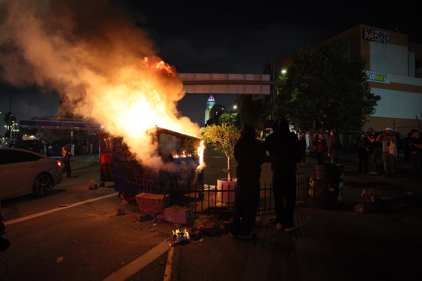 Protestai Los Andžele.<br>EPA-ELTA nuotr.