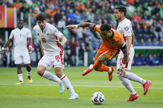 Pasaulio futbolo atrankoje olandai į skutelius sudraskė lietuvių neįveiktą Maltą